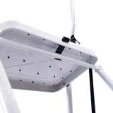 Foldable Non Slip 4 Step Steel Ladder - Side View