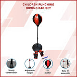 Kids Boxing Punching Bag Set Children s Training Gloves & Fitness Stand