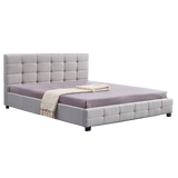 Linen Fabric King Deluxe Bed Frame Beige
