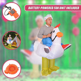 CHICKEN Fancy Dress Inflatable Suit - Fan Operated Costume - Low Angle