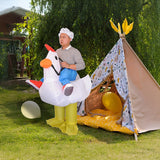 CHICKEN Fancy Dress Inflatable Suit - Fan Operated Costume - Rear View