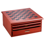 10 in 1 Wooden Chess Board Games Slide Out Checkers House Unit Set - Top-Down View