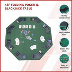 48" Folding Poker & Blackjack Table