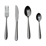 32 Piece Stainless Steel Cutlery Set Knives Fork Spoon Teaspoon - Top-Down View