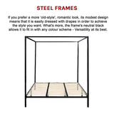4 Four Poster King Bed Frame - Top-Down View