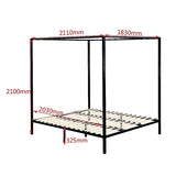 4 Four Poster King Bed Frame - 45-Degree Angle