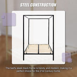 4 Four Poster Queen Bed Frame - Low Angle