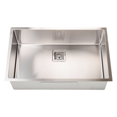 810x505mm Handmade 1.5mm Stainless Steel Undermount / Topmount Kitchen Sink with Square Waste