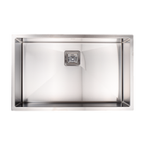 810x505mm Handmade 1.5mm Stainless Steel Undermount / Topmount Kitchen Sink with Square Waste - Close-Up Angle