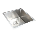430x455mm Handmade 1.5mm Stainless Steel Undermount / Topmount Kitchen Sink with Square Waste