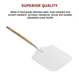Profesional Pizza Oven Peel Paddle 90cm Wood Handle - Extra Image