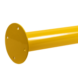 Yellow Heavy Duty Steel Bollard Post - Top-Down View