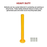 Yellow Heavy Duty Steel Bollard Post - Extra Image