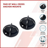 Pair of Wall Cross Anchor Mounts - Side View