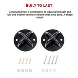 Pair of Wall Cross Anchor Mounts - Rear View