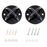 Pair of Wall Cross Anchor Mounts - Top-Down View