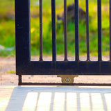Sliding Gate Hardware Accessories Kit - 6m Track, Wheels, Stopper, Roller Guide - Front View
