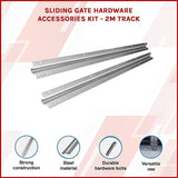 Sliding Gate Hardware Accessories Kit - 2m Track - Side View