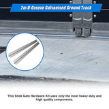 Sliding Gate Hardware Accessories Kit - 2m Track - 45-Degree Angle