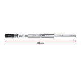 10 Pairs of 500mm Soft Close Full Extension Ball Bearing Drawer Runner - Low Angle
