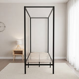 4 Four Poster Single Bed Frame