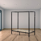 4 Four Poster Single Bed Frame - Front View