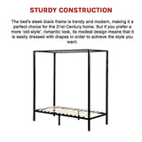 4 Four Poster Single Bed Frame - 45-Degree Angle