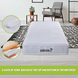 Palermo King Single Mattress Memory Foam Green Tea Infused CertiPUR Approved - Low Angle