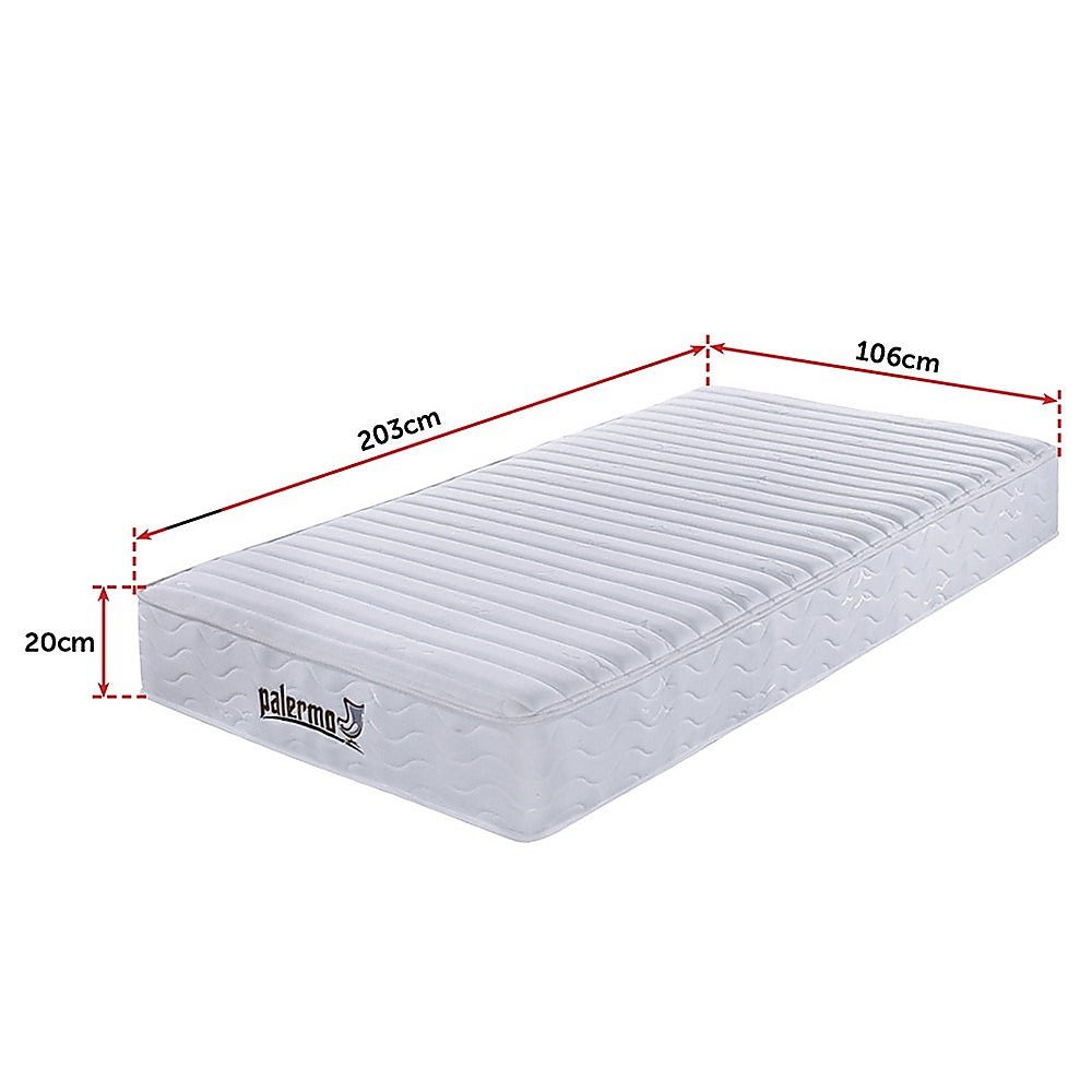 Palermo King Single Mattress Memory Foam Green Tea Infused CertiPUR Approved