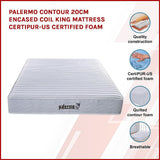 Contour Encased Coil King Mattress  Hybrid Support with CertiPUR-US® Certified Foam Comfort Layers