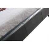 King Single PU Leather Bed Frame Black - Top-Down View