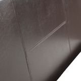 King Single PU Leather Bed Frame Brown - Top-Down View