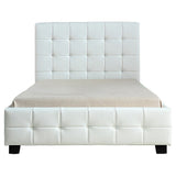 King Single PU Leather Deluxe Bed Frame White - Rear View