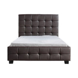 King Single PU Leather Deluxe Bed Frame Brown - Extra Image