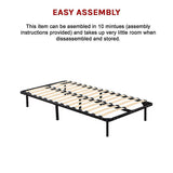 King Single Metal Bed Frame - Bedroom Furniture - Extra Image