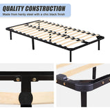 King Single Metal Bed Frame - Bedroom Furniture - 45-Degree Angle