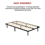 King Single Metal Bed Frame - Bedroom Furniture - Extra Image