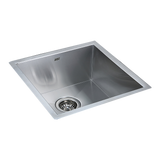 440x440mm Handmade Stainless Steel Undermount / Topmount Kitchen Laundry Sink with Waste