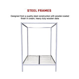 4 Four Poster Queen Bed Frame - Top-Down View