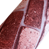 10m 3D Red Brick Print Theme Wallpaper - Top-Down View