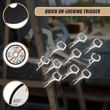 10pc Heavy Duty Steel C-Clamps 6 Mig Welding Locking Plier Vice Grip - Close-Up Angle