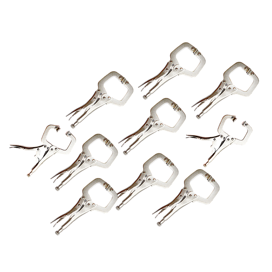 10pc Heavy Duty Steel C-Clamps 6 Mig Welding Locking Plier Vice Grip