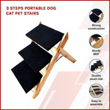 3 Steps Portable Dog Cat Pet Stairs - Side View