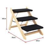 3 Steps Portable Dog Cat Pet Stairs - Low Angle