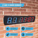 6 Digit Digital Timer Interval Fitness Clock LED Gym Display