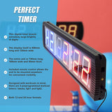 6 Digit Digital Timer Interval Fitness Clock LED Gym Display