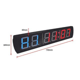 6 Digit Digital Timer Interval Fitness Clock LED Gym Display