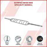 Olympic Swiss Bar Specialty Barbell for Bench Press & Tricep Training