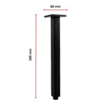 Shower Head Arm Wall Connector Electroplated Matte Black Finish - Rear View