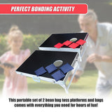 Bean Bag Toss Cornhole Game Set Aluminium Frame Portable Design - 45-Degree Angle